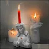 Ljusstakare halloween hållare gråter Mary Nun Nose Bleed Candlestick Horror Boy Eleven Centerpiece Home Decor Drop Delivery Garden DHVFC