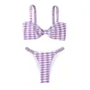 Swimwear's Swimwear High Bikini a strisce a strisce a strisce a strisce elastico e durevole costume da bagno semplice set di bikini sexy sexy