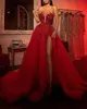 Sexig röd stropplös aftonklänningar formella promfestklänningar klänningar för speciella tillfällen älskling kväll klänning e416017