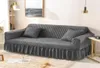 Feste Farbe Elastischer Sofa -Abdeckung für Wohnzimmer gedruckt Plaid Stretch Schnittabdeckung Sofa Couch Abdeckung L Form 14Serer LJ205812844