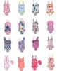 33 styles kids cartoon horse floral OnePieces swimwear girls Swimsuits bodysuit kid bikini ruffle Beach Sport bathing suits C9763796