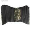 Kvinnors tankar Camis Wholenew Fashion Women midja Training Corset Army Green Camouflage Print Overbust Gothic Corset Top Sexig underkläder Bustier Bod7497574 L49