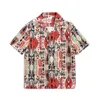 Casual shirts voor heren Vintage Hawaiiaans strand Gedrukt los casual Cubaans kraag shirt voor mannen Summer Fashion Blouse jeugd mannelijk knappe coole tops 240416