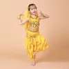 Stage Wear Vila Yomi Girl's Dance Costumes Outfifit di Halloween Belly Children Dancing Clothes