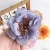 Fleurs décoratives 10pcs 8cm Big Artificial Silk Fake Head for Home Decor Wedding Marriage Decoration DIY Craft Garland Accessoires