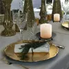 Titulares de vela Placa de ferro Placa Decorativa Velas de pilares Bandeja de base para a decoração da festa de aniversário da mesa de jantar de spa de cera Decoração