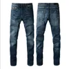 Mens Jeans Top Quality Letter Brodery Logo Designer Denim Pants Fashion Holes Hip Hop Street Trousers Storlek 28-40#123