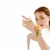 bröllop brudtärna armband brud handled corsage simulati rose fr brud gåvor pärla hand frs party prom accores 53dd#