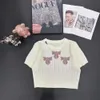 Damskie tshirt miumiuss tshirt designer luksusowy moda najwyższej jakości list nadruk damski Tshirt Summer New Butterfly Hot Diamond Short Diamond Kbeaz Kbeaz