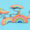 Kreatywny siedmiokolorowy wisiorek z pęku kluczy tęczowy walentynki torba samochodowa wisiorek w zawieszanie małe prezent Rainbow Akcesoria
