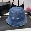 New Denim Bucket Hat Designers Hats Homens Mulheres Luxo Sunshade Classic Classic Charme Elegante Trendência Casual Luz do sol Capéu de verão Chapéu solar Proteção do sol