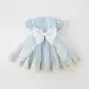 Dave Bella Pearl Brodery Blue Gaze Back Bow Childrens Dress Princess Party DB2233966 240413