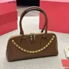 Bags Top Quality Handbags Ladies E/w Shoulder Lady Women Evening Handbag Rock Bag Stud Rivet Studs Chain Elegant Leather Purse valenn Designer CYBF I76F