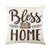 Leuke vintage dobbels kussensom koe haan letter bloemen linnen kussen kussen bank stoel decoratieve kussen kussens 18x18 inch voor swing diepe zitbed bank bank