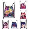 Japanese Amine Oshi No KO ryggsäck Ai Hoshino Rubii Akuamarin Kvinnor Drawstring Väskor FI Storage Bag Teenage Bookbags H5oi#