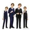 Suits Children Slim Suit For Wedding Party Teenager Boys Host Piano Ceremony Tuxedo Dress Gentleman Kids Prom Show Photography Suit