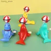 Wind-up Toys One piece Winding set will run 360 degree rotation novel cute windmill clock sea lion top ball childrens educational toy Y240416