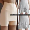 Pantaloni da donna 2024 pantaloni di sicurezza sottili seta di ghiaccio short non curling shorts alto in vita alto a quattro corning doppio gambe