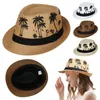 Bérets 2024 Spring Summer Beach Cocon Coconut Mode Men Men Femmes Top Chapeaux Fedora Jazz Hat Mode décontracté Soleil