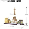 Puzzles 3D 114pcs City Line Famme Famme Great Architecture Paris Eiffel Tower Diy 3d Paper Puzzle Model Toy Y240415