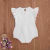 ROMPERS Neugeborene Baby Mädchen Kleidung gestrickte Rüschen ärmellose BodySuit Tops Playsuit Overall Outfits Baby Herbst Kleidung L410