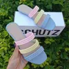 Slippers 2023 Summer Womens Shoes New Square Head Flat Bottom Simple Color Matching Beach Ladies Large Size Hollow Slides H240416 48H5