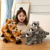 Plush muñecas 38x20cm muñecas manchas juguete de peluche lindo animal fox muñeca vida simulación animal relleno cavai juguete regalo j240410