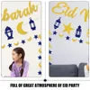 Decorazione per feste 3 PCS Star Pull Band Band Banner Eid Penderant The Mubarak Decorations Paper Ramadan Hanging Bunting Prop