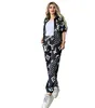 Högkvalitativt lyxvarumärke Kvinnor Designer Två stycken Sätt Summer Breattable Alfabet Printed Suit Fashion 2-stycken Kvinnlig träningsdräkt