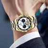 Montre-bracelets 2024 Glenaw Fashion Luxury Men de luxe Mécanique Design Luminous en acier inoxydable et imperméable multifonctionnel