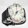 Zupełnie nowa sprzedaż Miglia XL White Dial Men Automatyczne maszyny zegarek ze stali nierdzewnej Męskie na nadgarstku gumowe pasmo 236z