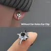 Backs Earrings 2024 Fashion 1Pair North Star Magnet Ear Clip For Men Without Holes Women Simple Jewelry Daily Decoration