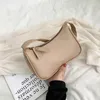 Evening Bags Fashion Women Shoulder Underarm Casual Ladies Pure Color Small Purses Handbags Elegant PU Leather Hobo