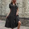 Casual Dresses Summer European And N Women's Temperament Long Hepburn Style French Dress