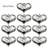 Pendanthalsband 10/20 -styckeshalsbandspärlan för DIY Big Heart Women Jewelry Making Charm med Hole Keychains Earring Crafts 634D