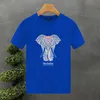 Hoogwaardige luxemerk 100% katoenen olifant printen T-shirt Harajuku menwomen korte mouw T-shirt Aziatische maat S-5XL 240416