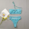 Pantaloncini da bagno femminile per donne nuotare 2024 blu punteggiati blu a due pezzi costumi da bagno bikini sexy battito di bagno da bagno da bagno 16-18