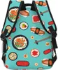 Backpack Many Sushi Food Print Laptop Bag Cute Lightweight Casual Daypack For Men Women