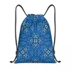 Bolsas de compras Bandana de estilo boêmio personalizada Bandana Paisley Floral Prindstring Bacha Menino Homens Homens de Armazenamento de Ginásio Esportes leves Backpack