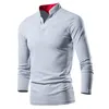 Brand de mode pour hommes Polos Polo Couleur coréen décontractée Couleur unie coréenne Top à manches longues T-shirt masculin d'été classique 6xl 7xl