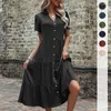 Casual Dresses Summer European And N Women's Temperament Long Hepburn Style French Dress