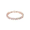 2024 Designer Swarovskis Jewelry Blue Pink Droplet Bracelet Female Element Crystal Moonlight Bracelet Female