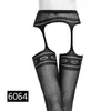 Calzini sexy calze in pizzo nero Donne donne sexy a strisce elastiche calze a base di pesce nera calza coscia per la coscia ricamo pantyhose 240416