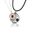 Collier de projection magnétique du couple de lune haut de gamme pour hommes et femmes Chaîne en alliage de conception unique avec collier