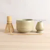 Ensembles de voies de thé Luwu Rustic Ceramic Matcha Bowl Set Rust Glaze Tea Bowl-4 Piece 160 ml