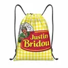 Justin Bridou Cochou Sauciss Drawstring Ryggsäck Sports Gym Bag For Men Women Training Sackpack D17X#