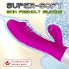 Wiederaufladbare Dildo -Kaninchen -Vibrator Dual Vibration G Spot Vagina Massager AV Stick Clitoris Sexspielzeug für Frauen Frau Masturbator Vlin