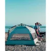 Pop -Up Beach Tent dla 4 -osobowej łatwej konfiguracji i przenośnego cienia Słonecznego baldachimu z UPF 50 UV Ochrona rodzinna namiot 240416