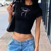 女性用Tシャツファッションレディースラウンドネックトップ