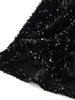 Jupes Femmes Sexy Sequin Shorts jupe haute taille brillante paillette rave rave Club Skinny Sparkly Clubswear